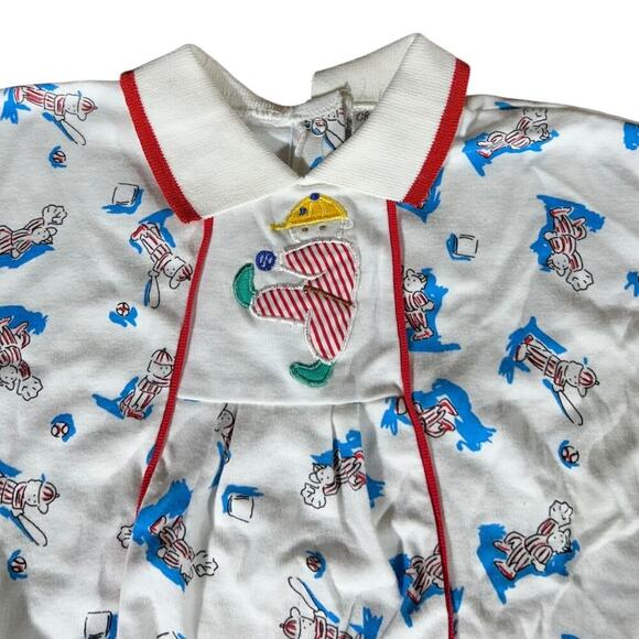 Baseball Vintage 90’s AOP Graphic Baby Boy Romper - Picture 3 of 5